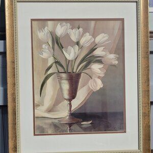 Tulips in Pewter by Sally Wetherby Wall Art